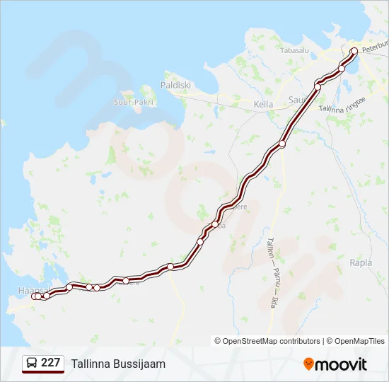 227 Bus Line Map