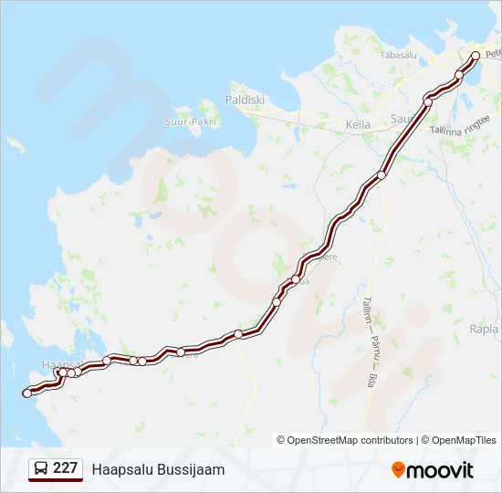 227 Bus Line Map