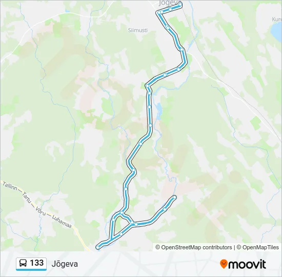 133 Bus Line Map