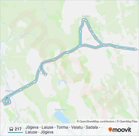 217 Bus Line Map
