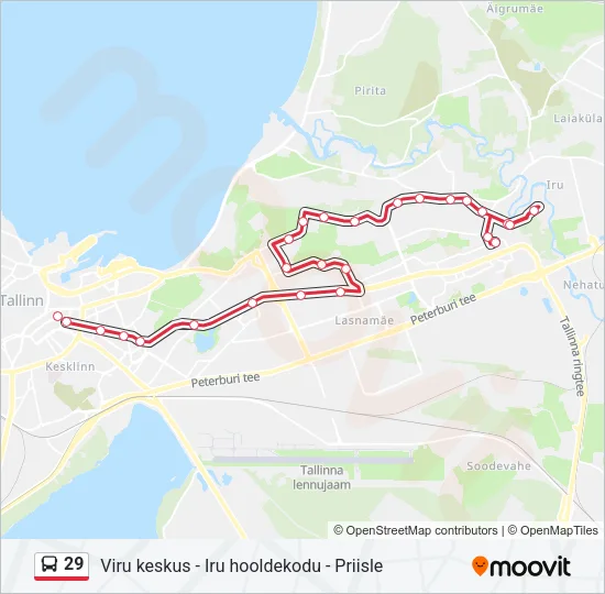 29 Bus Line Map