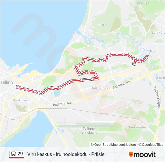 29 Bus Line Map