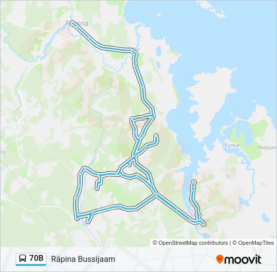 70B Bus Line Map