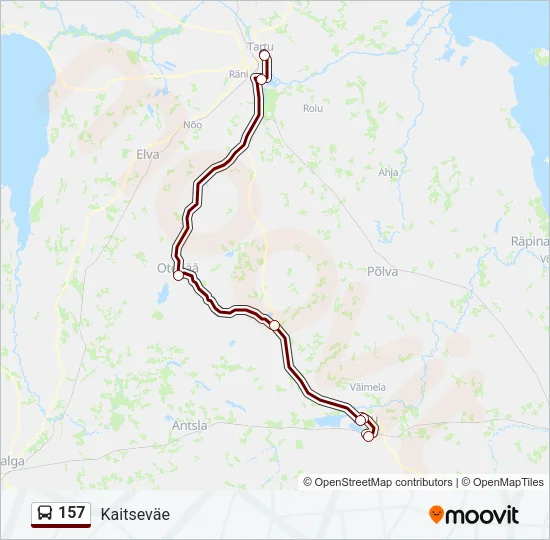 157 Bus Line Map