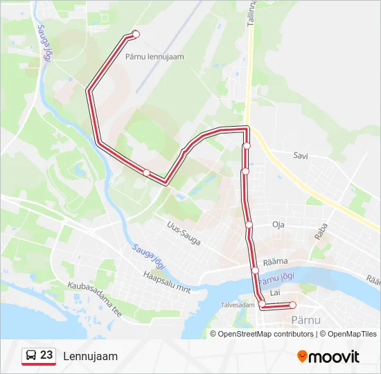 Автобус 23: карта маршрута