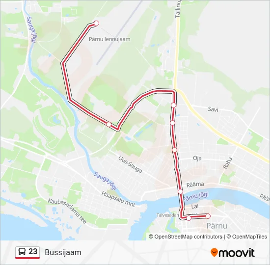 Автобус 23: карта маршрута