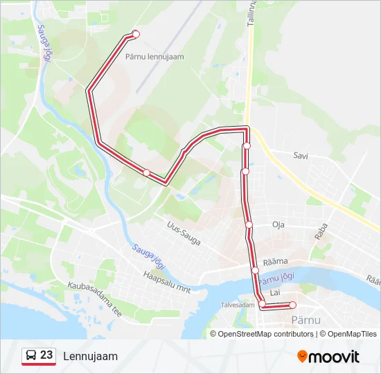 23 Bus Line Map