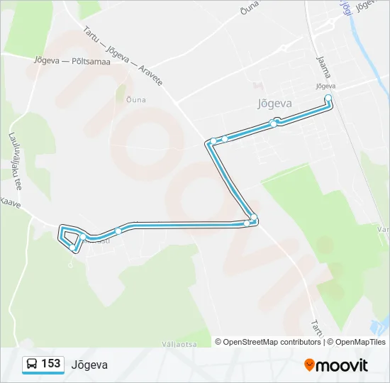 153 Bus Line Map