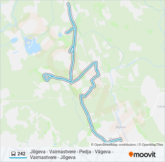 242 bus Line Map