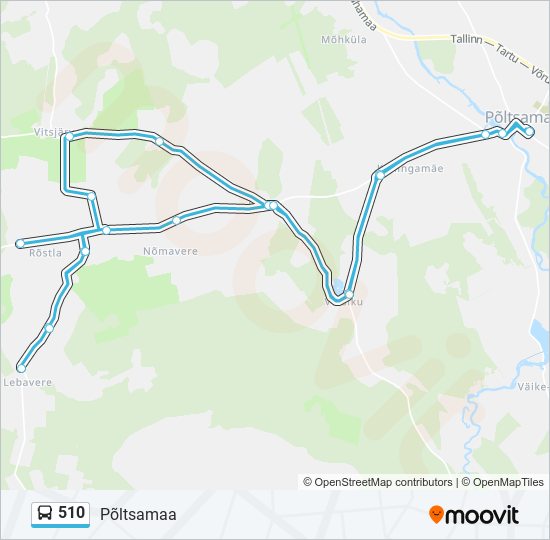 510 bus Line Map