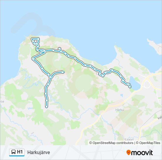 Автобус H1: карта маршрута