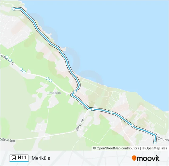H11 Bus Line Map