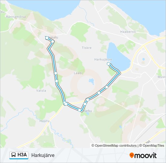 H3A bus Line Map