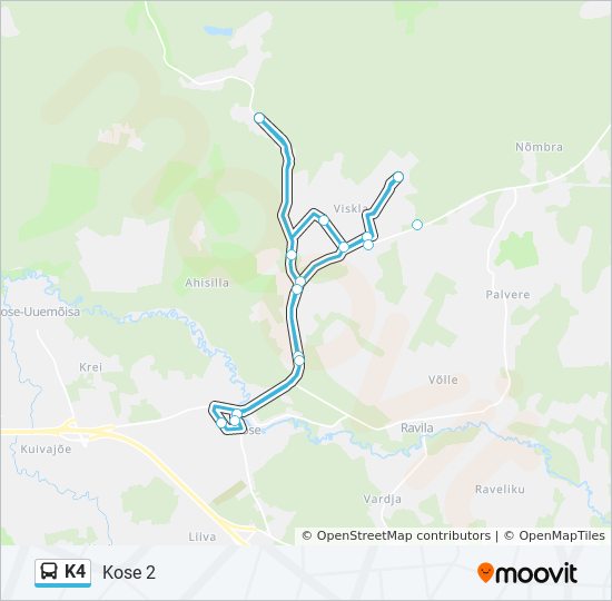 K4 bus Line Map