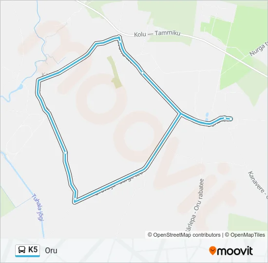 K5 Bus Line Map