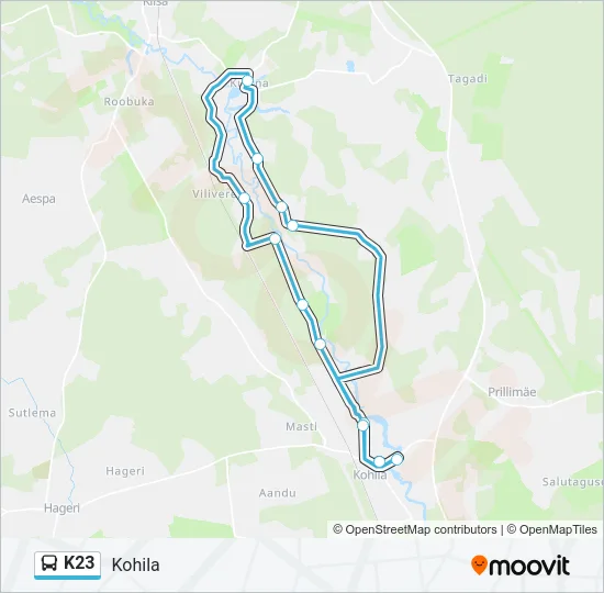 K23 Bus Line Map