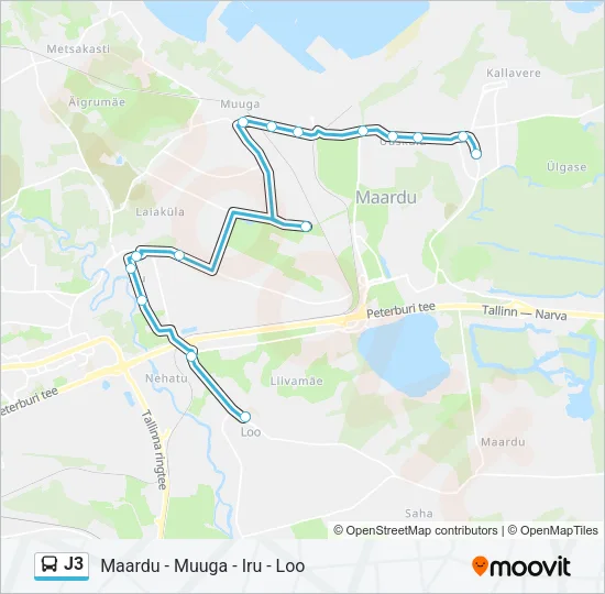 J3 Bus Line Map