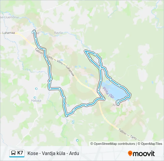 K7 Bus Line Map