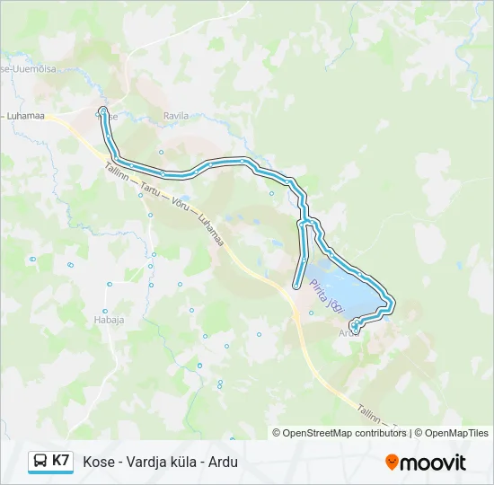 K7 Bus Line Map