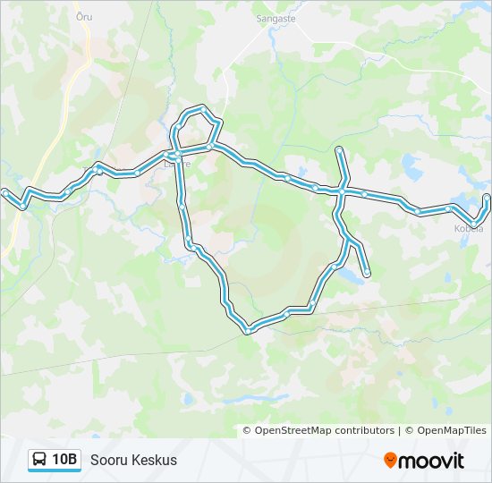 10B bus Line Map