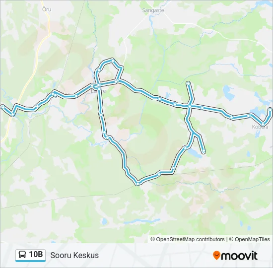10B Bus Line Map