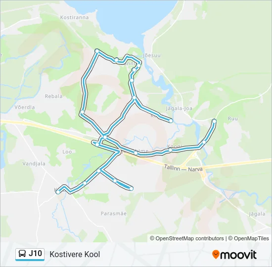 J10 Bus Line Map