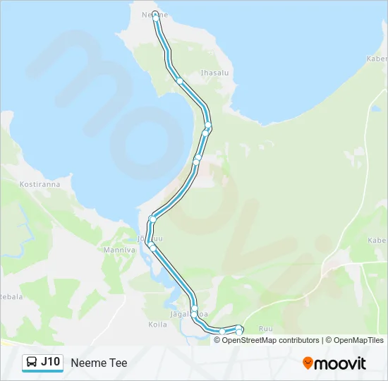 J10 Bus Line Map