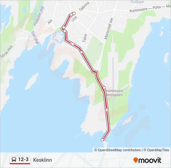 12-3 Bus Line Map