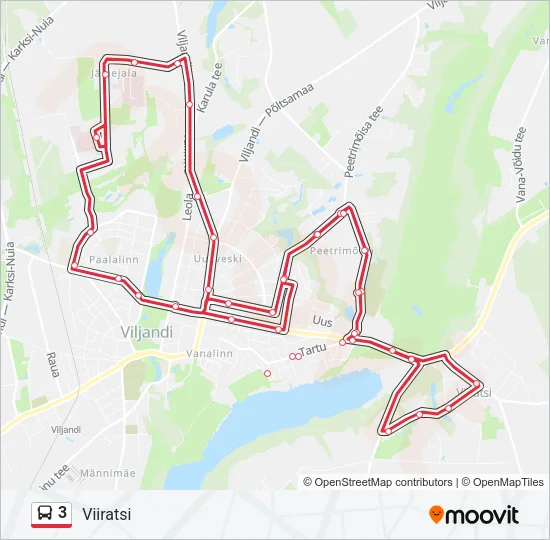 3 Bus Line Map
