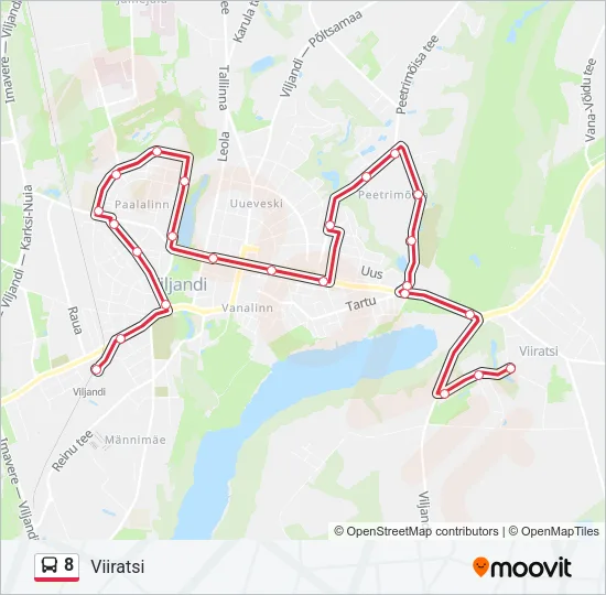 8 Bus Line Map