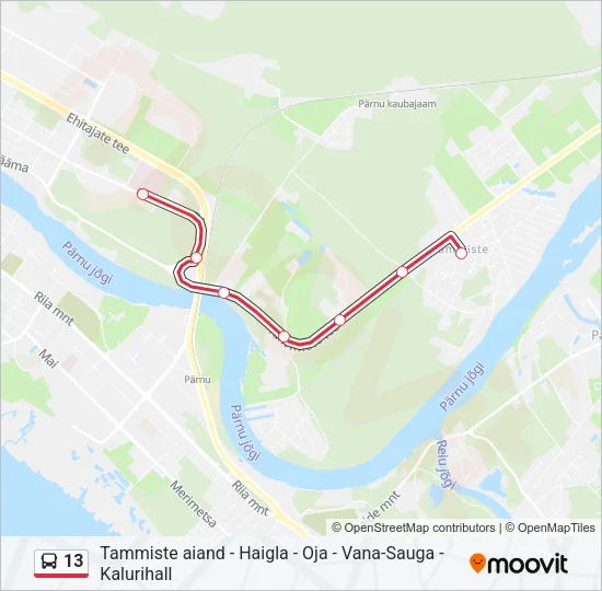 13 Bus Line Map