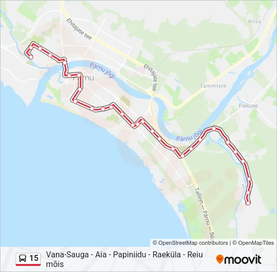 15 Bus Line Map