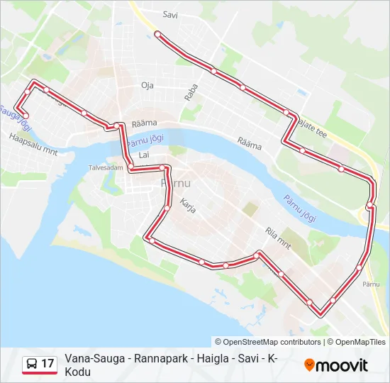 17 Bus Line Map