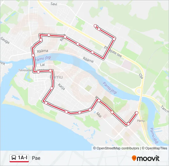 1A-I Bus Line Map
