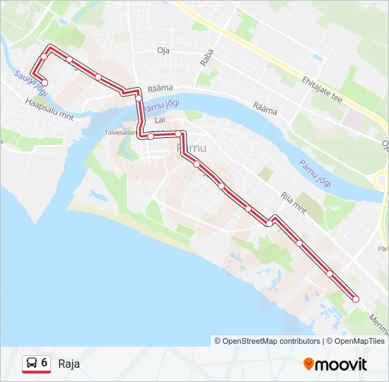 6 Bus Line Map