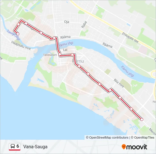 6 Bus Line Map