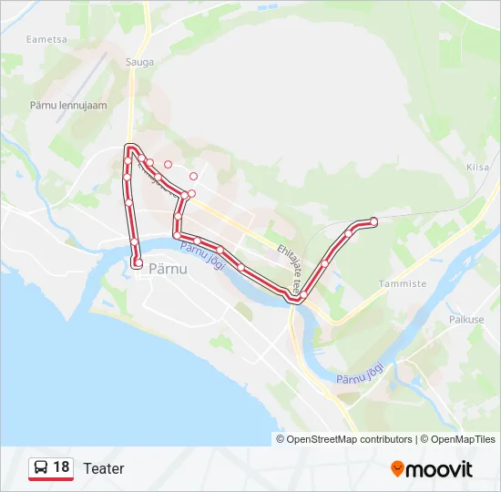18 Bus Line Map