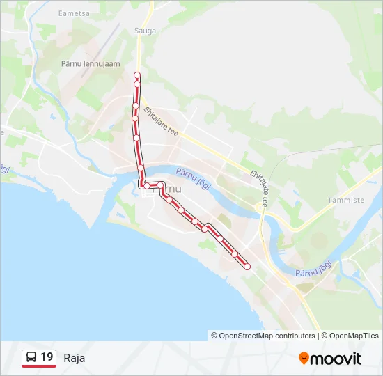 19 Bus Line Map