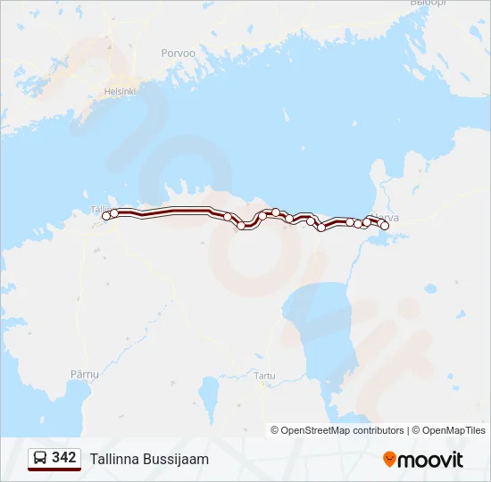 342 Bus Line Map