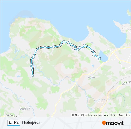 H2 bus Line Map