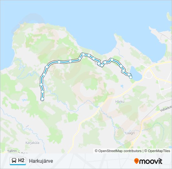 Автобус H2: карта маршрута