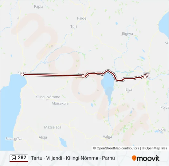 282 Bus Line Map