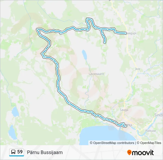 Автобус 59: карта маршрута