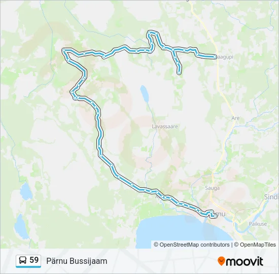 59 Bus Line Map