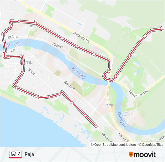 7 Bus Line Map