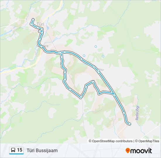 Автобус 15: карта маршрута