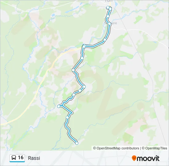 Автобус 16: карта маршрута