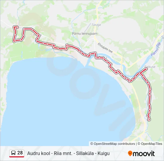 Автобус 28: карта маршрута