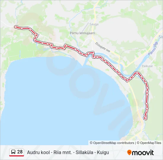 Автобус 28: карта маршрута