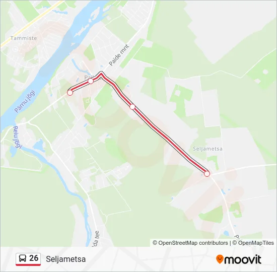 Автобус 26: карта маршрута